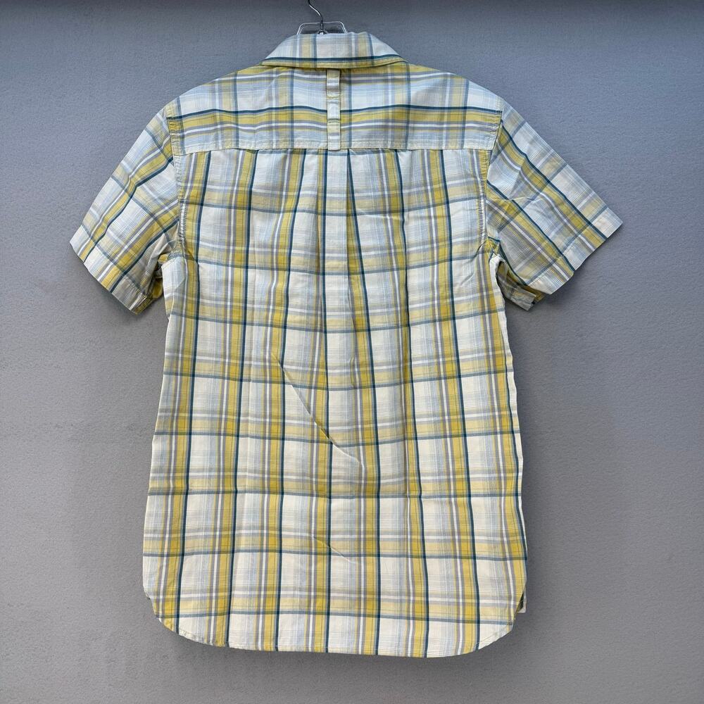 The North Face Button Down Shirt Men's S Green White Gold Plaid Casual - Picture 2 of 10